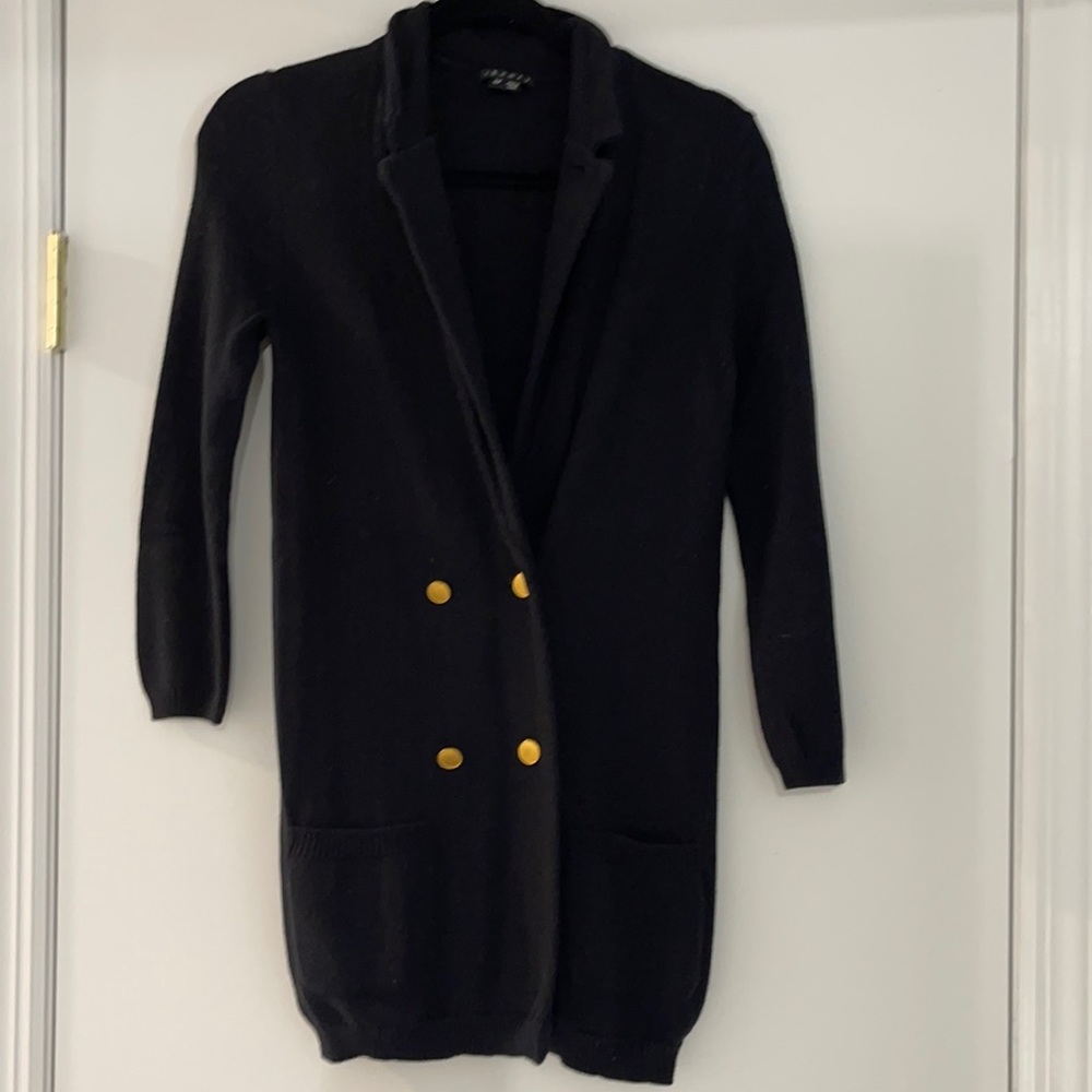 Theory Carmila Sweater Cardigan with Gold buttons